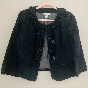 LOFT 100% Cotton 3/4 sleeves Blazer Size 8